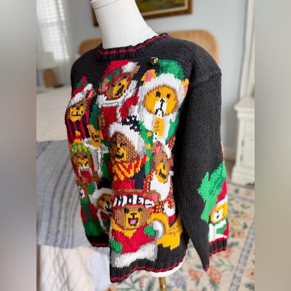 Vintage Teddy Bear Christmas Sweater - Picture 2 of 5